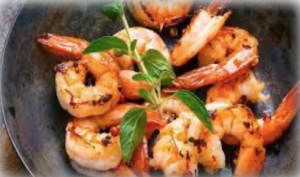 Crevettes flambées