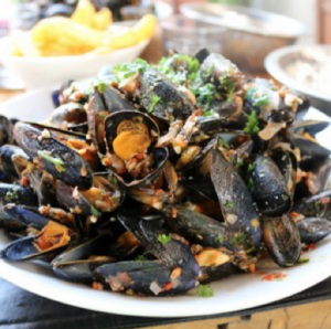 Moules des viviers au Chouchen de Menez brug